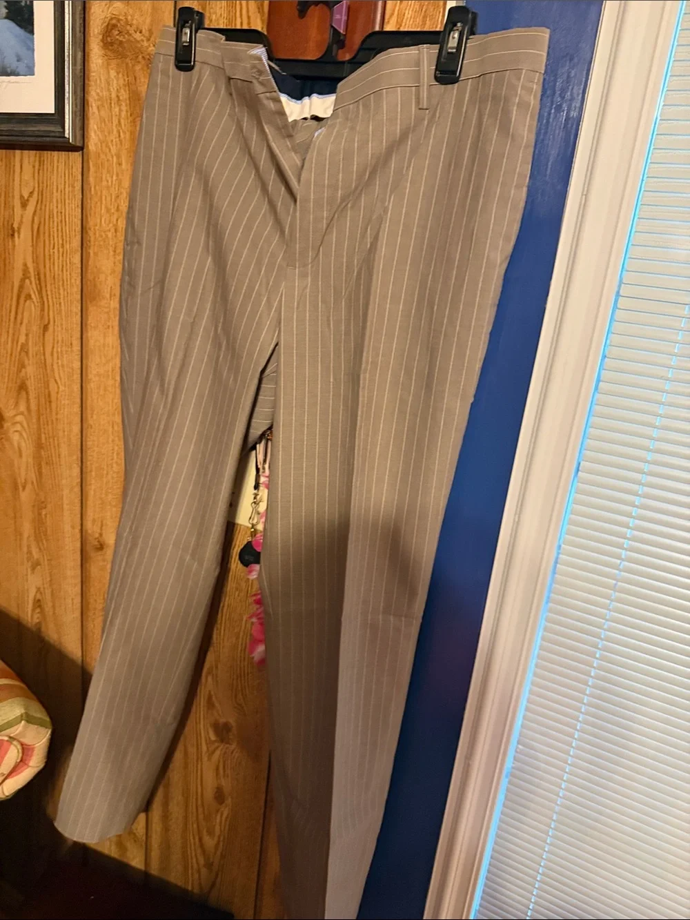 Banana Republic Beige Pinstripe Dress Pants